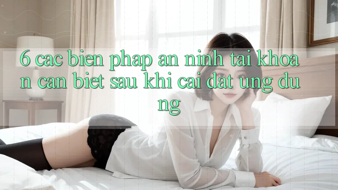 6. Các Biện Pháp An ninh Tài Khoản Cần Biết Sau Khi Cài đặt Ứng dụng