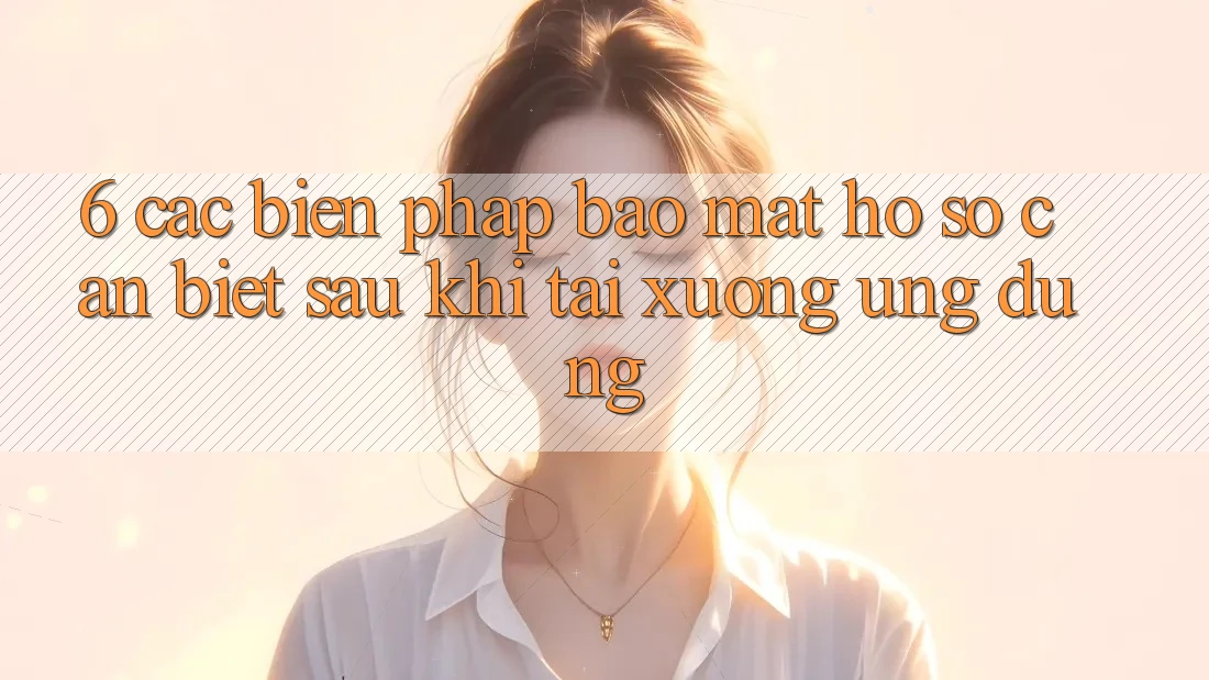 6. Các Biện Pháp Bảo mật Hồ sơ Cần Biết Sau Khi Tải xuống Ứng dụng