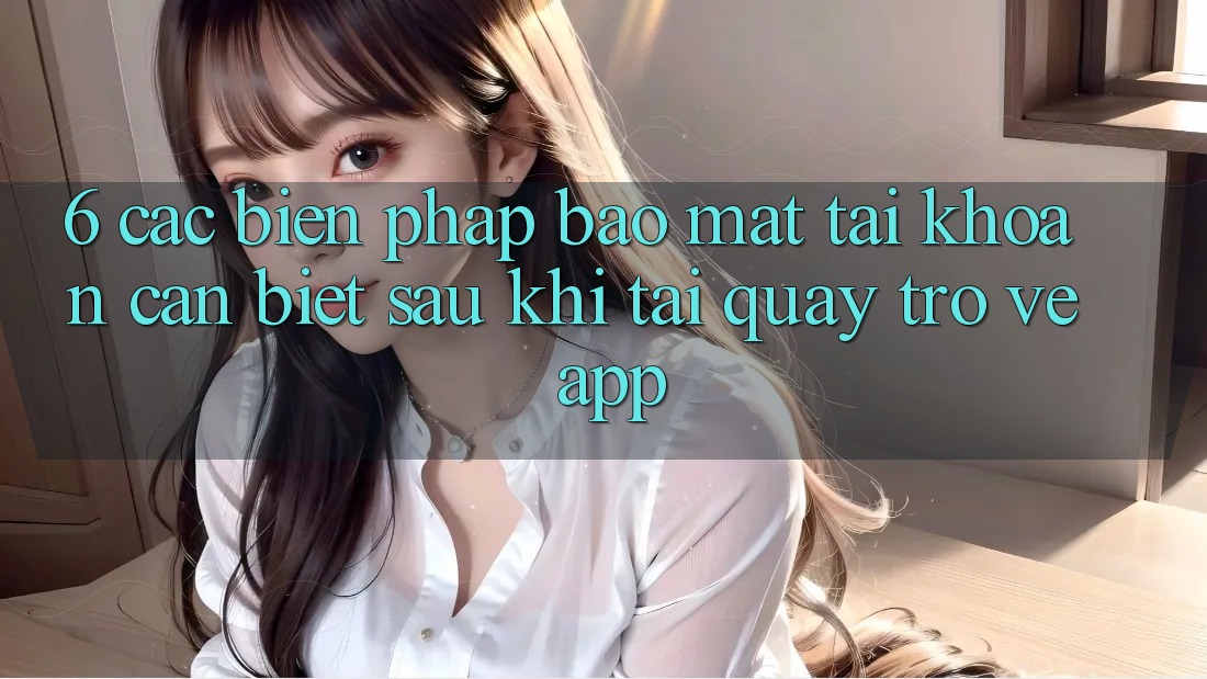 6. Các Biện Pháp Bảo Mật Tài Khoản Cần Biết Sau Khi Tải quay trở về App