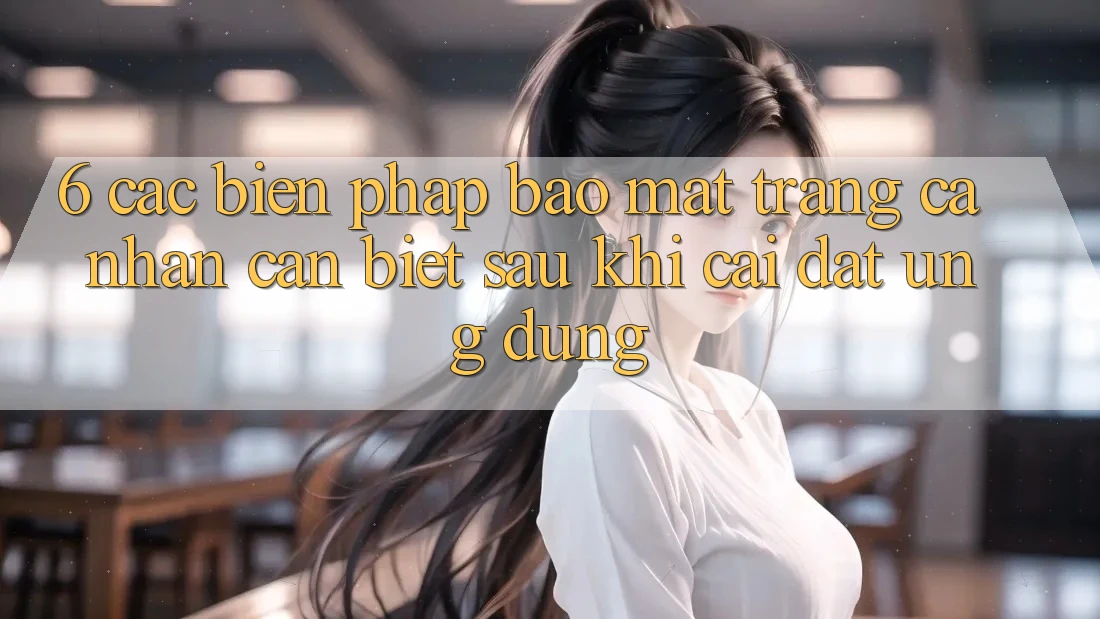 6. Các Biện Pháp Bảo Mật Trang cá nhân Cần Biết Sau Khi Cài đặt Ứng dụng