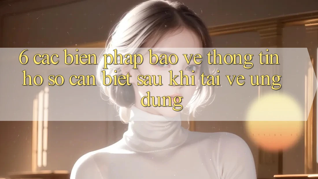 6. Các Biện Pháp Bảo vệ thông tin Hồ sơ Cần Biết Sau Khi Tải về Ứng dụng