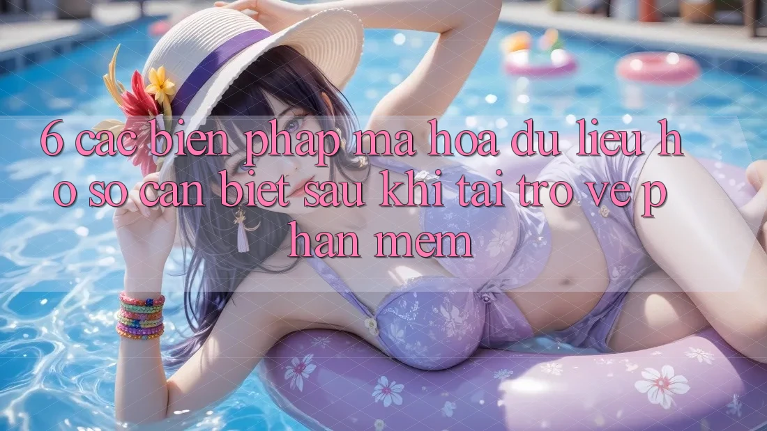 6. Các Biện Pháp Mã hóa dữ liệu Hồ sơ Cần Biết Sau Khi Tải trở về Phần mềm 6. Các Biện Pháp Mã hóa dữ liệu Hồ sơ Cần Biết Sau Khi Tải trở về Phần mềm