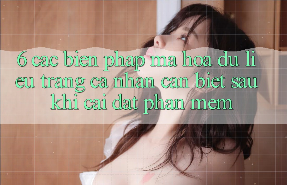6. Các Biện Pháp Mã hóa dữ liệu Trang cá nhân Cần Biết Sau Khi Cài đặt Phần mềm