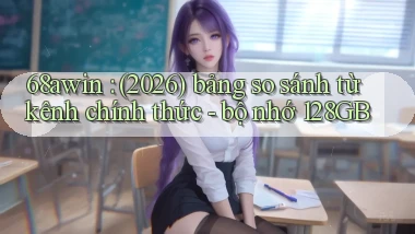 68awin (2026) bảng so sánh từ kênh chính thức   bộ nhớ 128GB